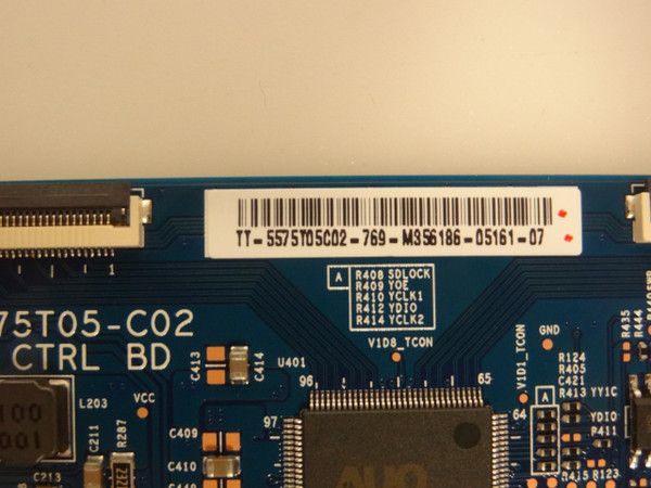 Vizio M75-E1 T-Con Board (S750QF57-V0, 75T05-C02) 55.75T05.C02