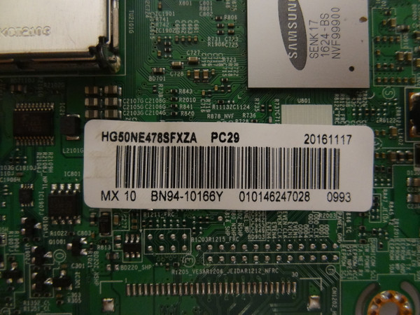 Samsung HG50NE478SFXZA Main Board (BN97-09386Y) BN94-10166Y