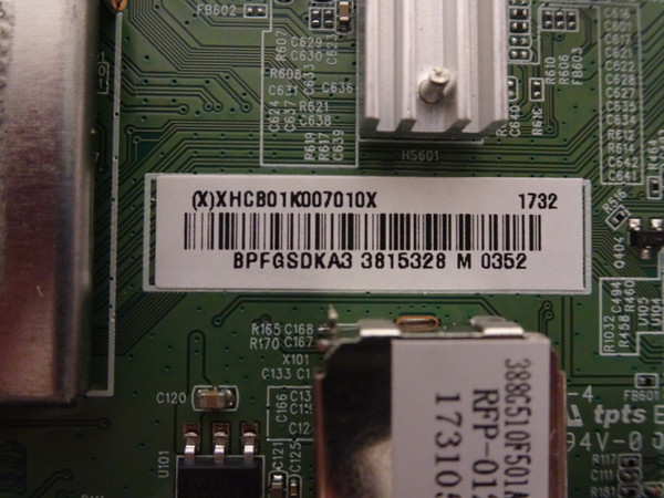 Vizio D50N-E1 Main Board (XHCB01K0070) 756TXHCB01K0070