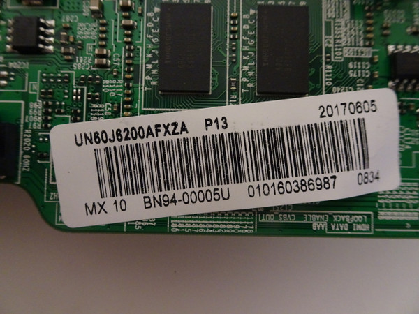 Samsung UN60J6200AFXZA Main Board (CY-DF600CGSV6H, BN97-12989A) BN94-00005U
