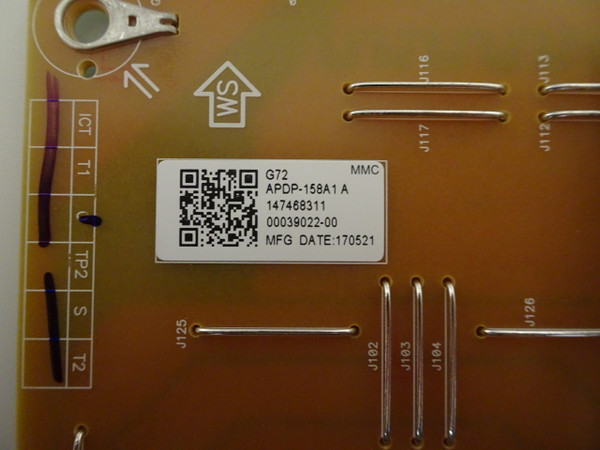 Sony XBR-75X900E G72 Power Supply (APDP-158A1) 1-474-683-11