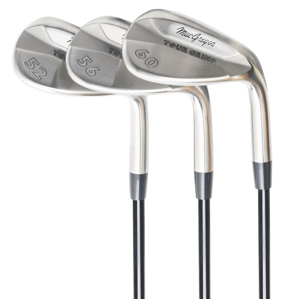 MacGregor Golf Tour Grind Milled Face Golf Wedge Set, Chrome, Mens