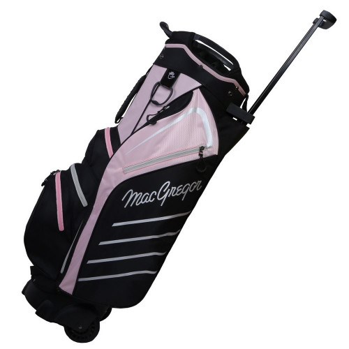 MacGregor Golf VIP Ladies Cart Bag with Built In Wheels / Handle, 14 Way Divider MacGregor Golf VIP Ladies Cart Bag with Built In Wheels / Handle, 14 Way Divider