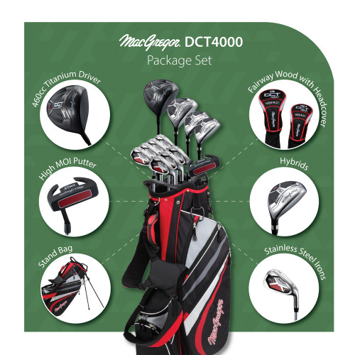 MacGregor Golf DCT4000 Golf Clubs Set with Bag, Mens Right Hand (12 Clubs / 16 Pieces) MacGregor Golf DCT4000 Golf Clubs Set with Bag, Mens Right Hand (12 Clubs / 16 Pieces)