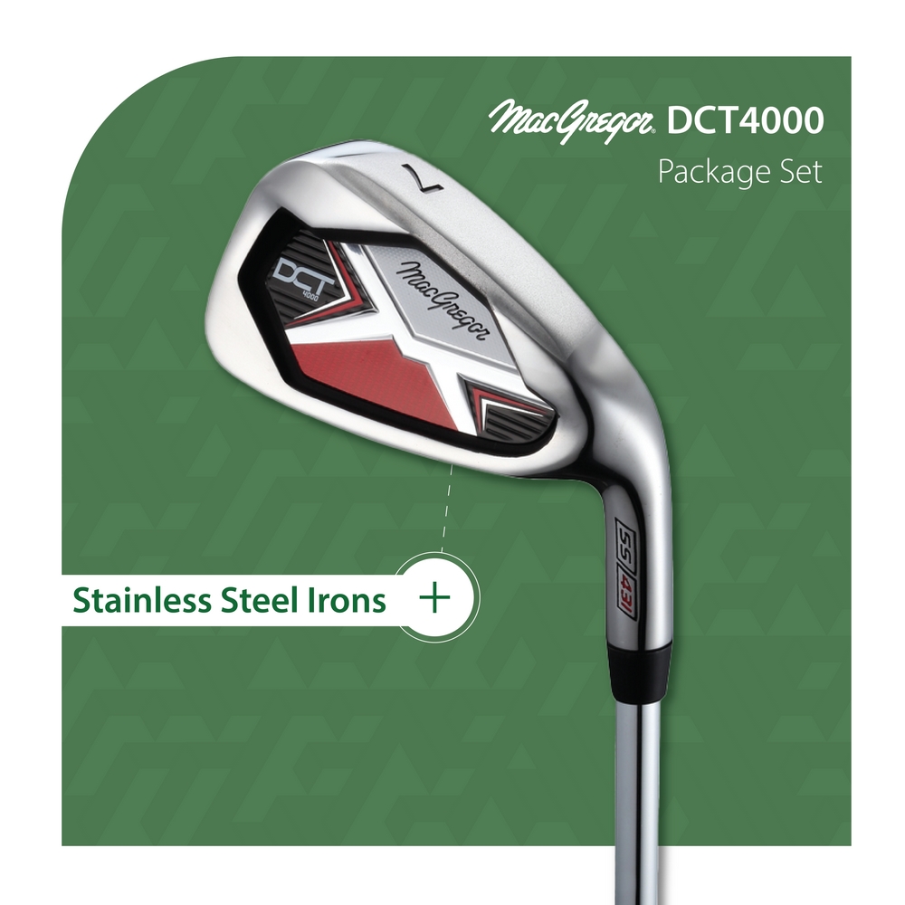 MacGregor Golf DCT4000 Golf Clubs Set with Bag, Mens Right Hand (6 Clubs / 9 Pieces)