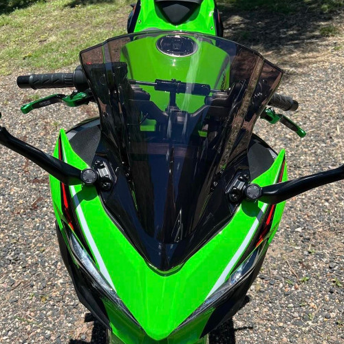 RaceDNA Kawasaki Ninja 400 Tinted Windshield Double Bubble