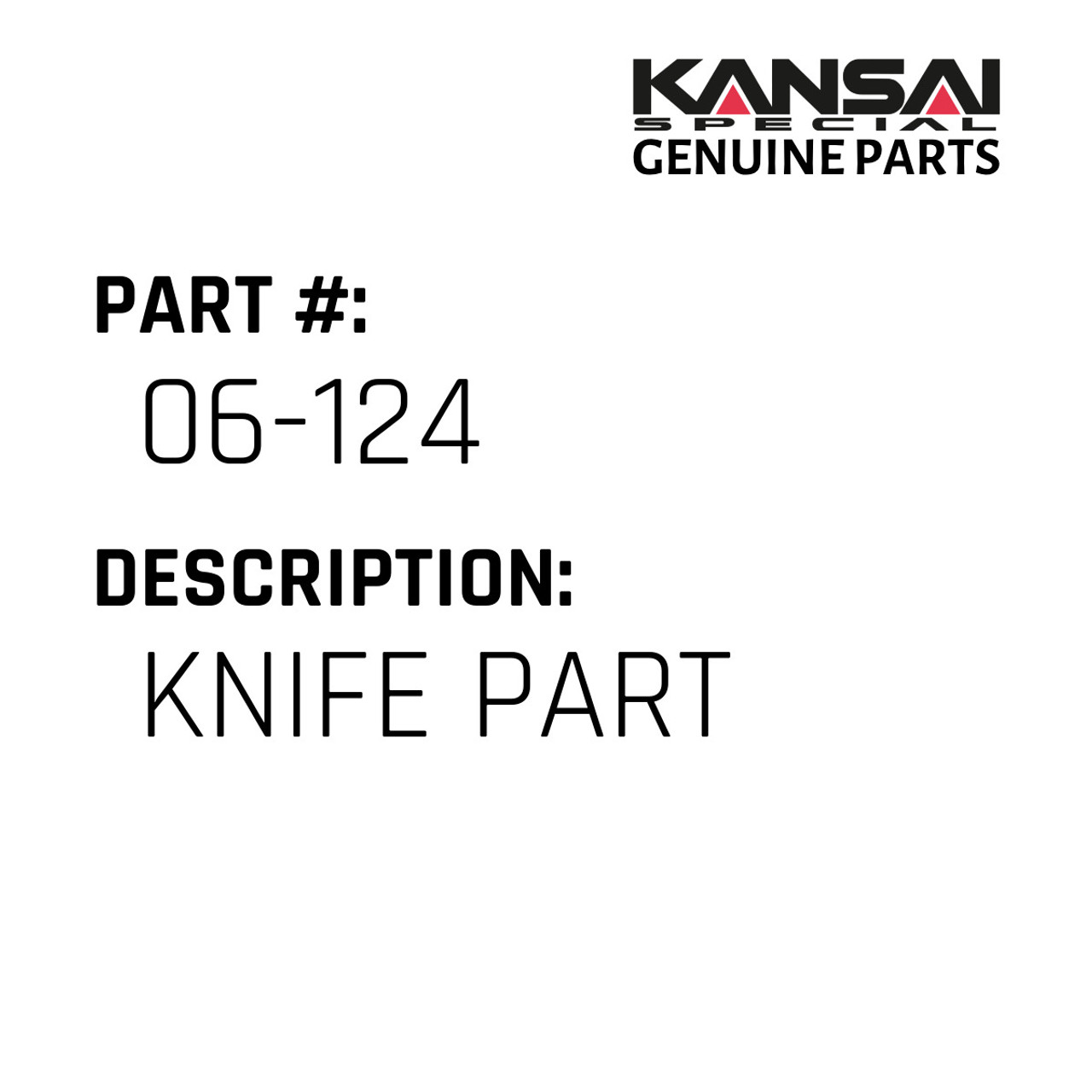 Knife Part - Kansai Special #06-124 - Jacksew Parts Store