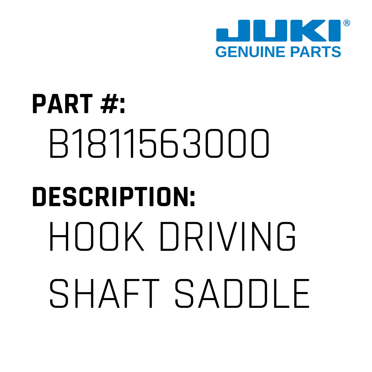 Hook Driving Shaft Saddle - Juki #B1811563000 - Jacksew Parts Store