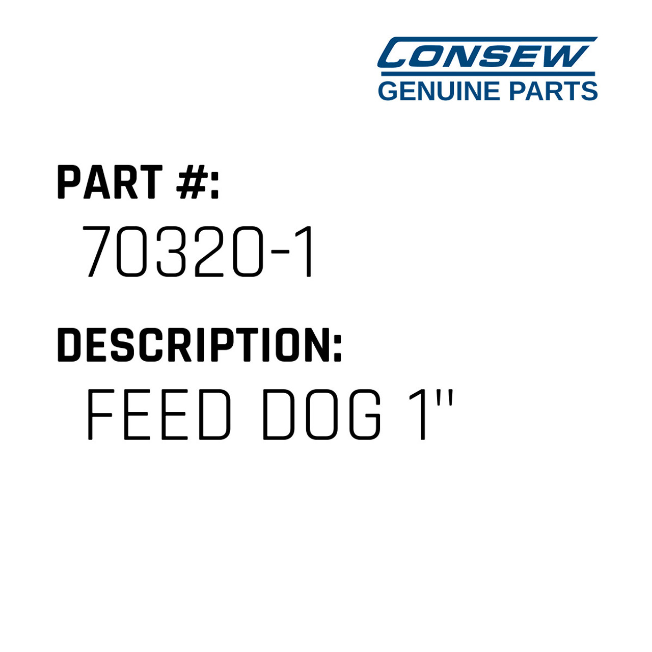Feed Dog 1" Consew 703201 Jacksew Parts Store