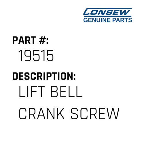 Lift Bell Crank Screw - Consew #19515 Genuine Consew Part