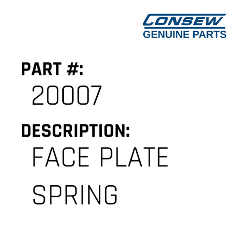 Face Plate Spring - Consew #20007 Genuine Consew Part