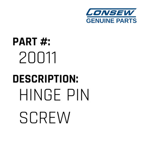 Hinge Pin Screw - Consew #20011 Genuine Consew Part