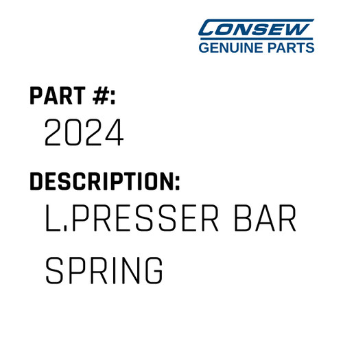 L.Presser Bar Spring - Consew #2024 Genuine Consew Part