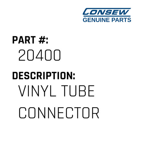 Vinyl Tube Connector - Consew #20400 Genuine Consew Part