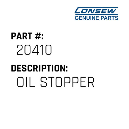 Oil Stopper - Consew #20410 Genuine Consew Part