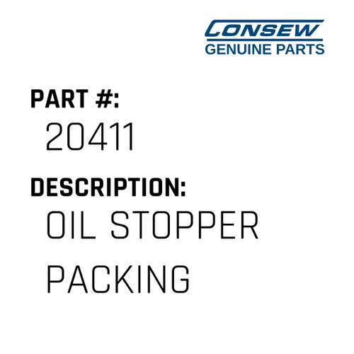 Oil Stopper Packing - Consew #20411 Genuine Consew Part