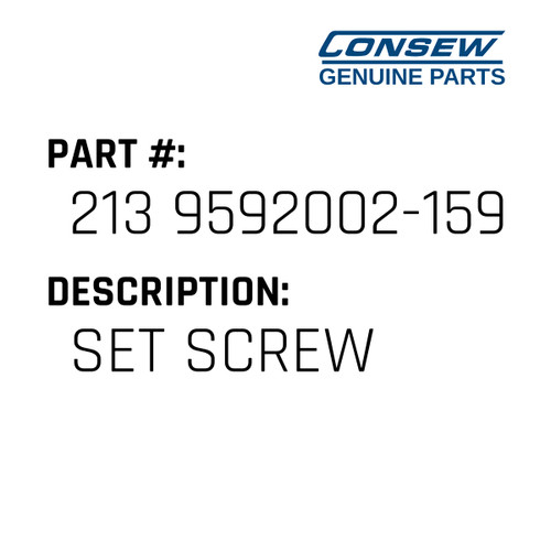 Set Screw - Consew #213 9592002-159 Genuine Consew Part