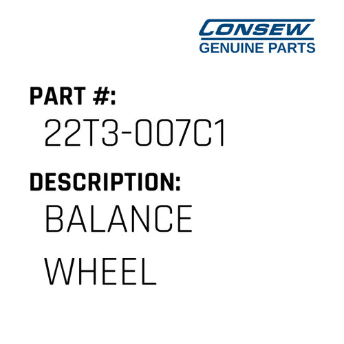 Balance Wheel - Consew #22T3-007C1 Genuine Consew Part