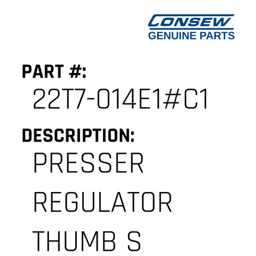 Presser Regulator Thumb Screw - Consew #22T7-014E1#C1 Genuine Consew Part