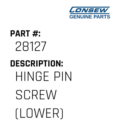 Hinge Pin Screw - Consew #28127 Genuine Consew Part
