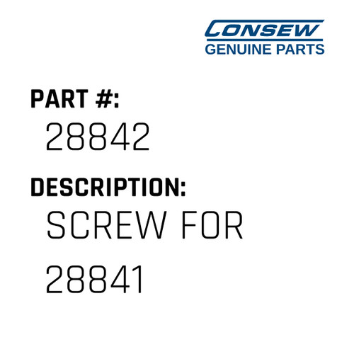 Screw For 28841 - Consew #28842 Genuine Consew Part