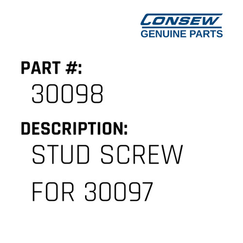 Stud Screw For 30097 - Consew #30098 Genuine Consew Part