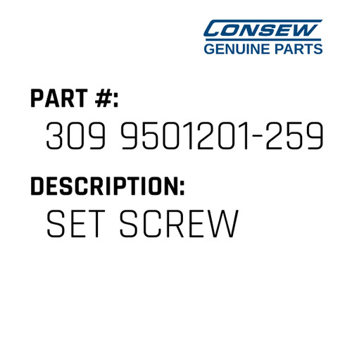 Set Screw - Consew #309 9501201-259 Genuine Consew Part