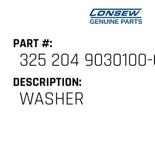 Washer - Consew #325 204 9030100-013A Genuine Consew Part