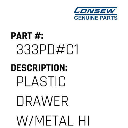 Plastic Drawer W/Metal Hinges - Consew #333PD#C1 Genuine Consew Part