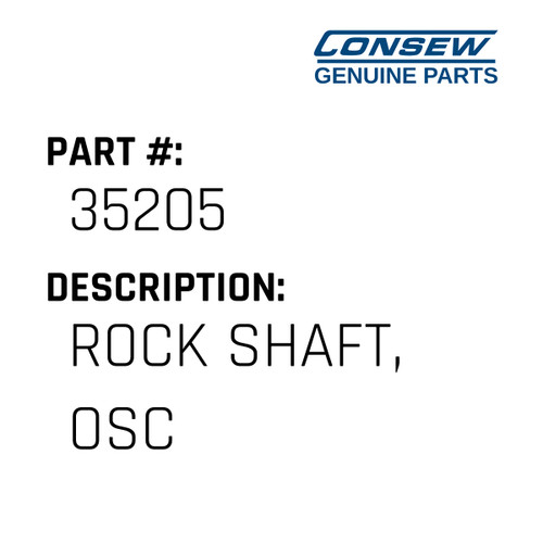 Rock Shaft, Osc - Consew #35205 Genuine Consew Part