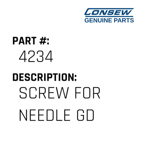 Screw For Needle Gd - Consew #4234 Genuine Consew Part