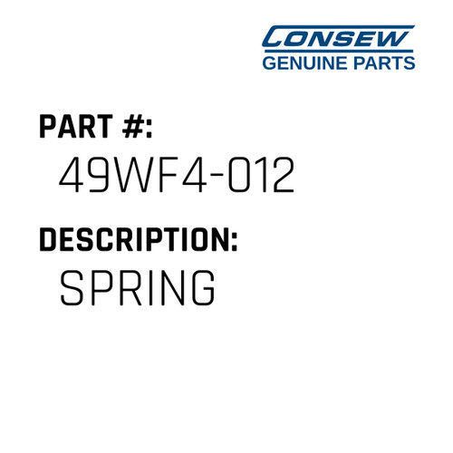 Spring - Consew #49WF4-012 Genuine Consew Part