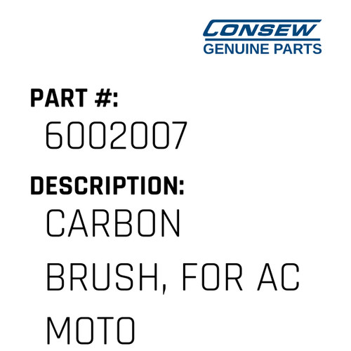 Carbon Brush, For Ac Motor - Consew #6002007 Genuine Consew Part