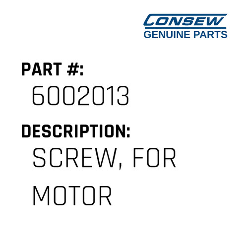 Screw, For Motor - Consew #6002013 Genuine Consew Part