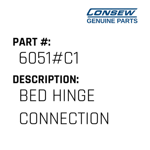 Bed Hinge Connection - Consew #6051#C1 Genuine Consew Part