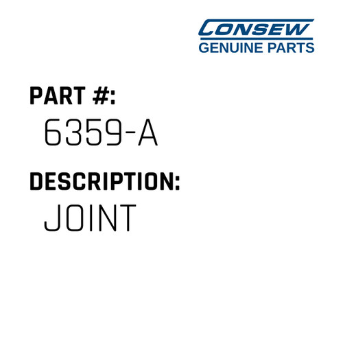 Joint - Consew #6359-A Genuine Consew Part