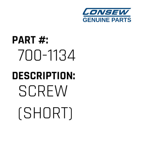 Screw - Consew #700-1134 Genuine Consew Part