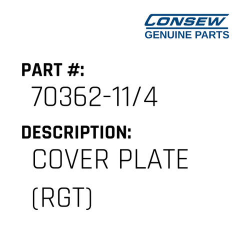 Cover Plate - Consew #70362-11/4 Genuine Consew Part