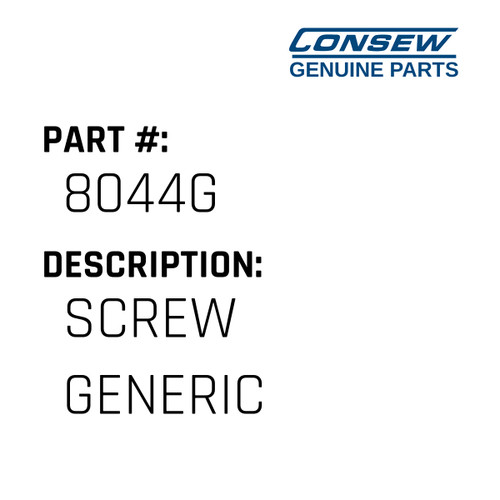 Screw Generic - Consew #8044G Genuine Consew Part