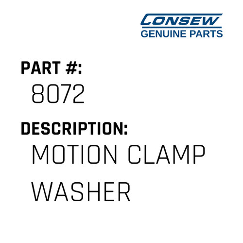 Motion Clamp Washer - Consew #8072 Genuine Consew Part