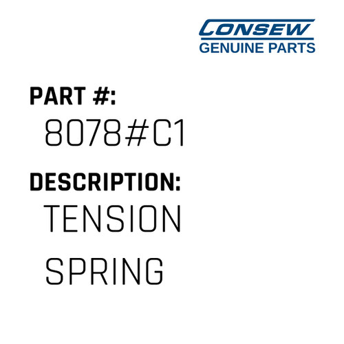 Tension Spring - Consew #8078#C1 Genuine Consew Part