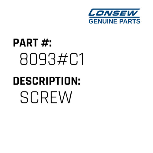 Screw - Consew #8093#C1 Genuine Consew Part