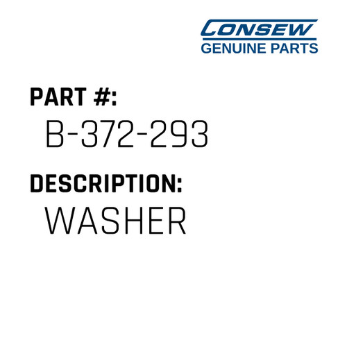 Washer - Consew #B-372-293 Genuine Consew Part