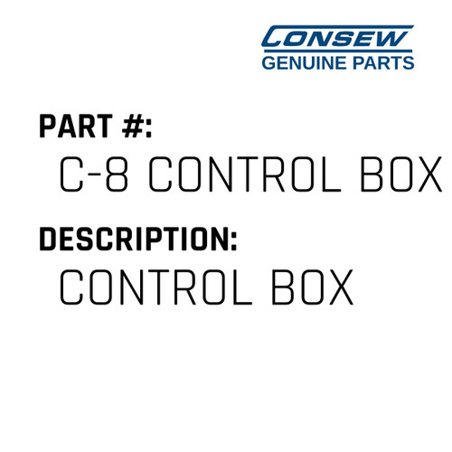 Control Box - Consew #C-8 CONTROL BOX Genuine Consew Part