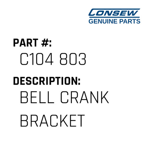 Bell Crank Bracket - Consew #C104 803 Genuine Consew Part
