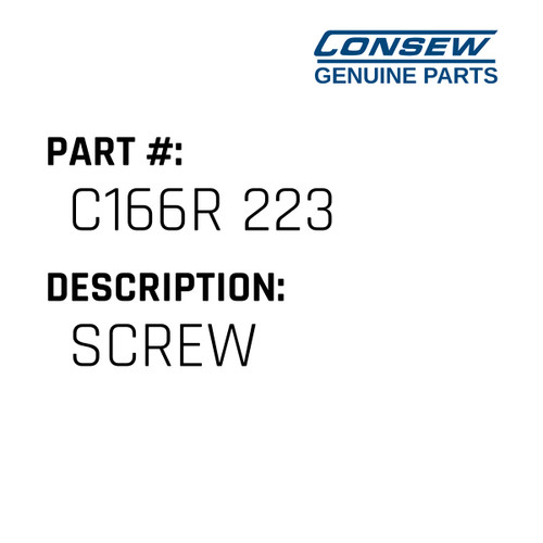 Screw - Consew #C166R 223 Genuine Consew Part
