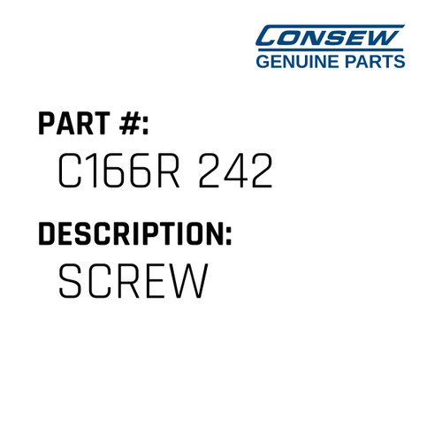 Screw - Consew #C166R 242 Genuine Consew Part