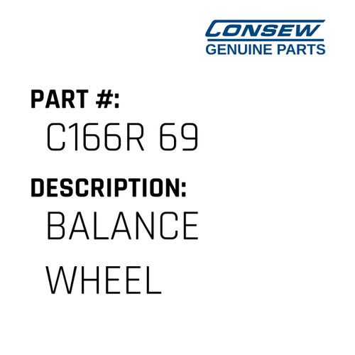 Balance Wheel - Consew #C166R 69 Genuine Consew Part