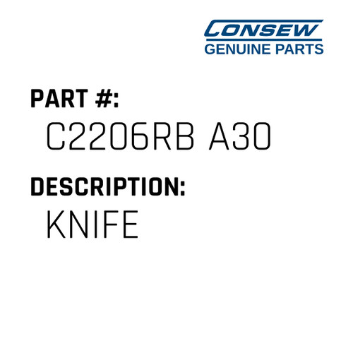 Knife - Consew #C2206RB A30 Genuine Consew Part