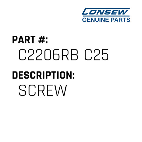 Screw - Consew #C2206RB C25 Genuine Consew Part